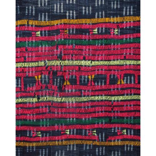 アフリカ マリ ドゴン族 刺繍入り 藍染布 No.4 マルチクロス 刺繍