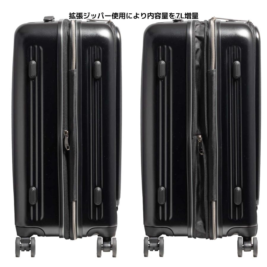 スーツケース Mサイズ 53~60L Fender フェンダー 3~5泊 フロント