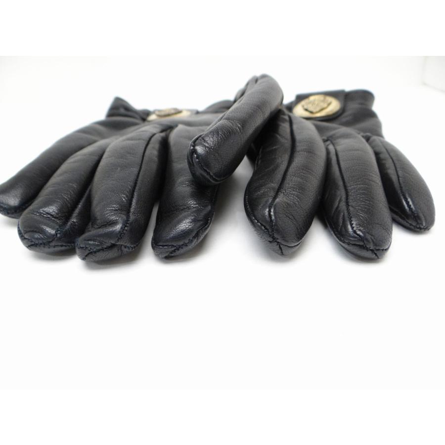 GUCCI（グッチ） 紋章 クレスト レザー グローブ 手袋 ＃8 1/2
