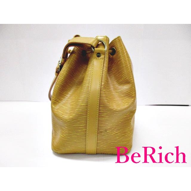 Louis Vuitton プチ・ノエ巾着レザーバッグイエロー