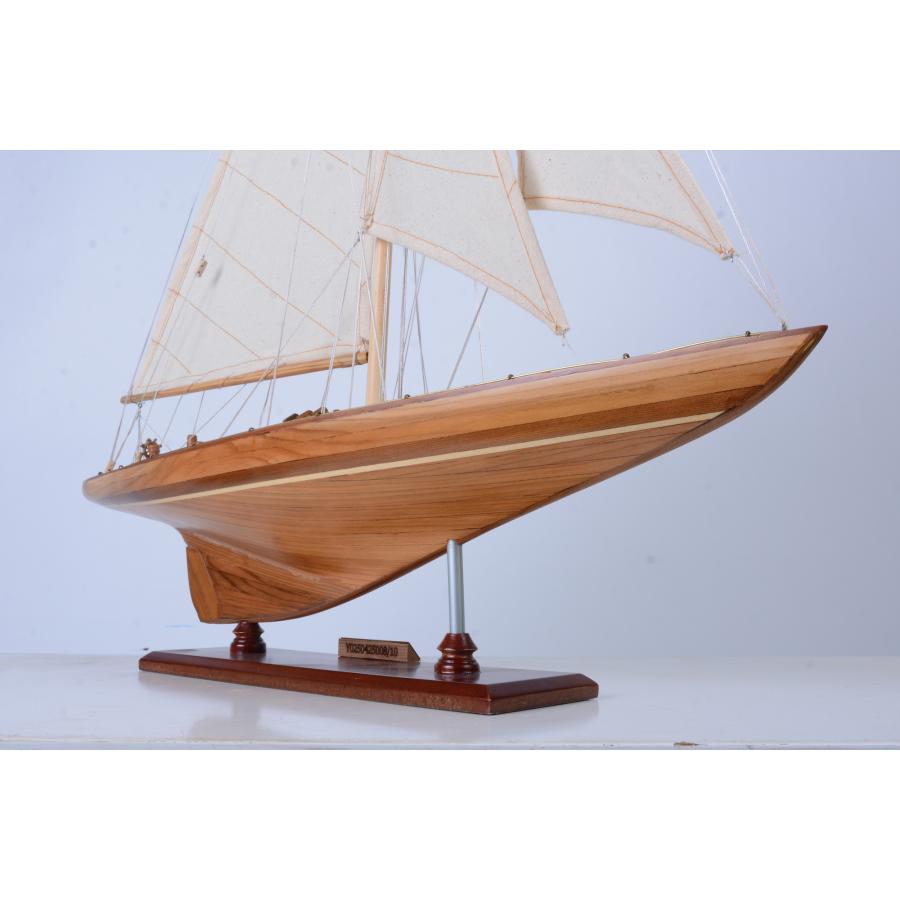 完成品 帆船模型 木製 ヨット エンデバー号 モデルシップ 全長60cm