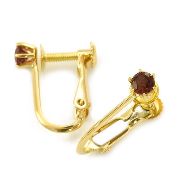 3mm ガーネット ティファニーセッティングピアス PT900 K18 K10対応