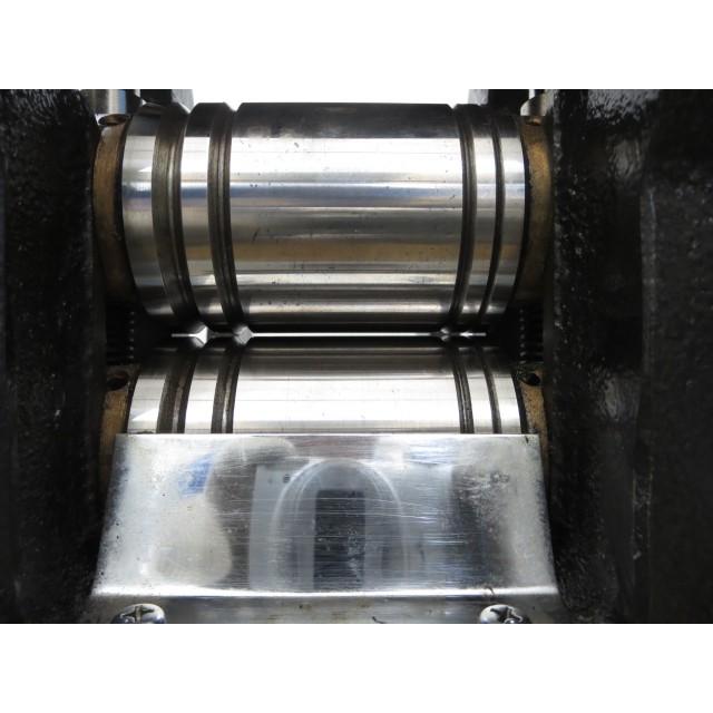 ▽使用少/ヨシダ 彫金圧延ローラー φ53×80L 溝付 大径ハンドル 法人