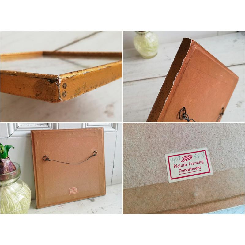 ヴィクトリアン 刺繍サンプラー Bootsフレーム 1881年 イギリス