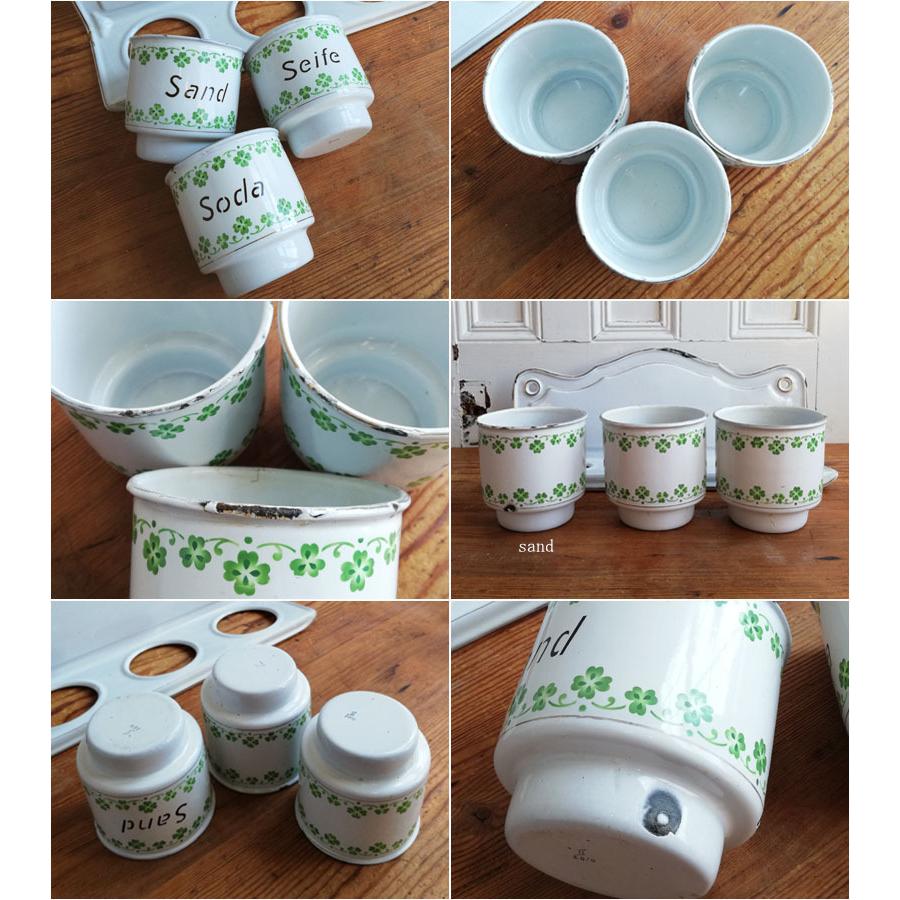 ホーロー クローバーのサボンラック ドイツアンティーク : BAU