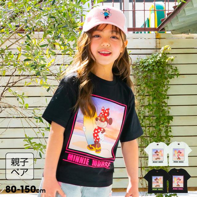 Disney（ディズニー） 親子ペア Tシャツ キッズ 綿100% 半袖 キッズ
