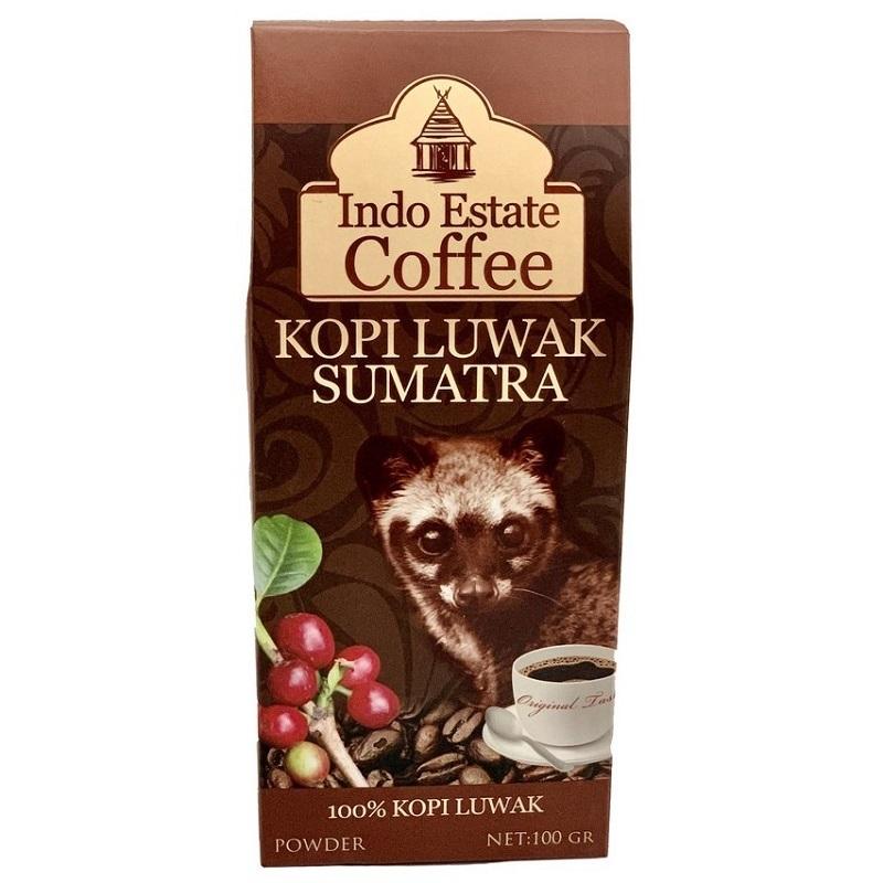 Indo estate coffee ルアックコーヒー Kopi Luwak Sumatra 100g 海外