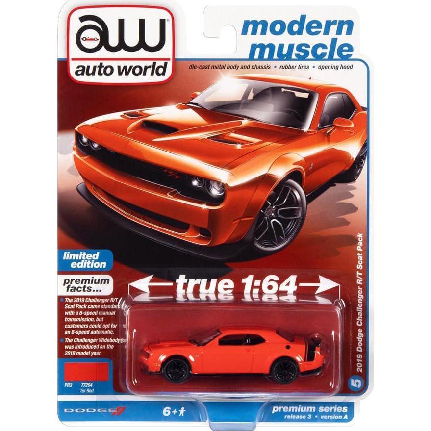 autoworld 1/64 ダッジ チャレンジャー R/T Scat Pack 2019 レッド