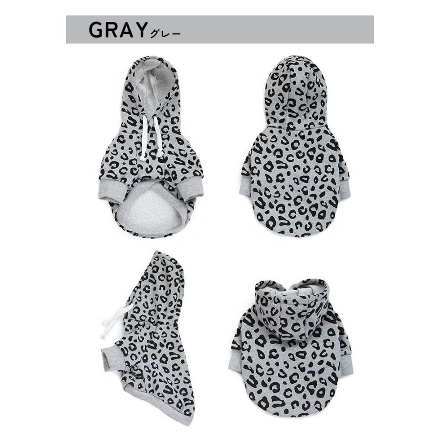 犬 服 レオパードパーカー ヒョウ柄パーカー フードパーカー 豹柄