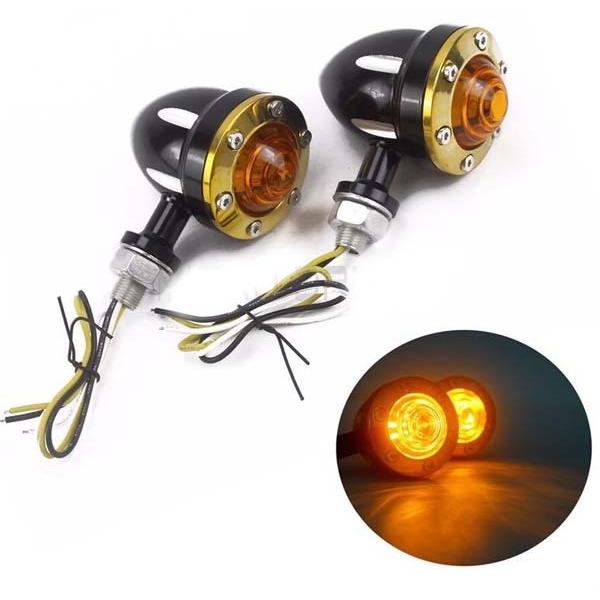 真鍮 LEDウィンカー 4個 ブラス ビンテージ BRASS ハーレー ショベル