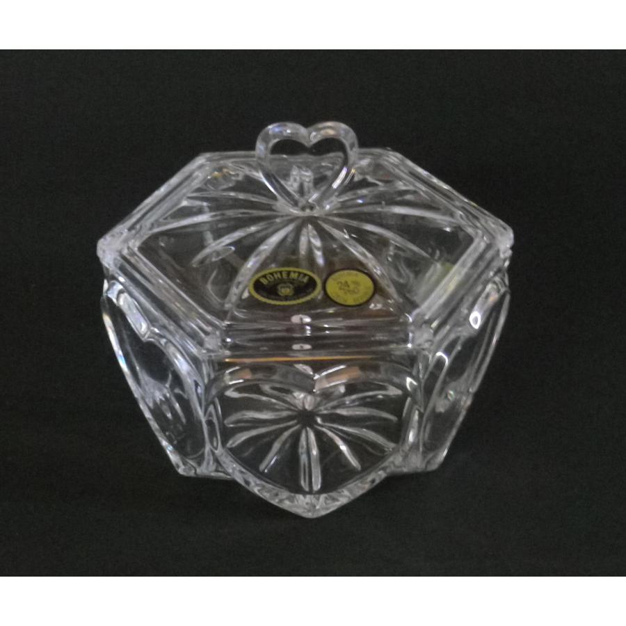 ボヘミアングラス クリスタル ボックス 小物入れ （ハート） : BLS