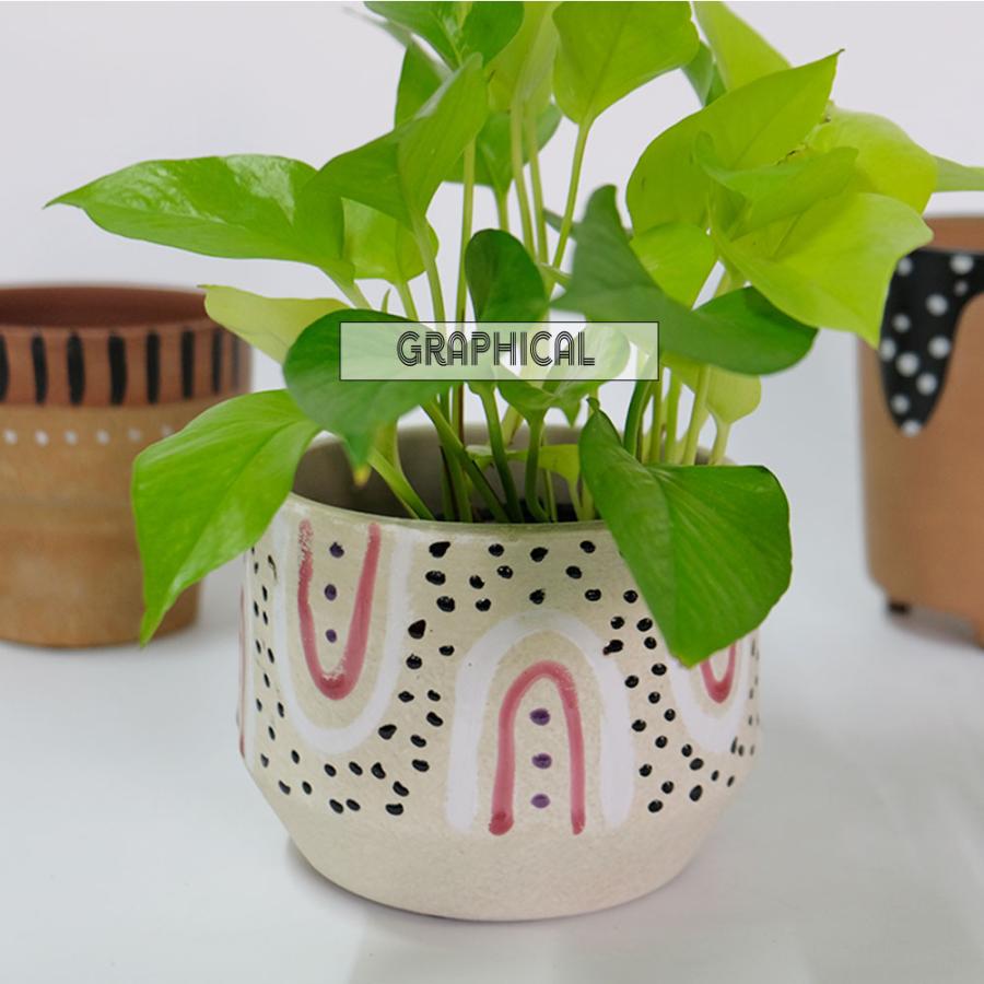 おしゃれ 鉢カバー グラフィカルシリーズ 植木鉢 セラミック 鉢