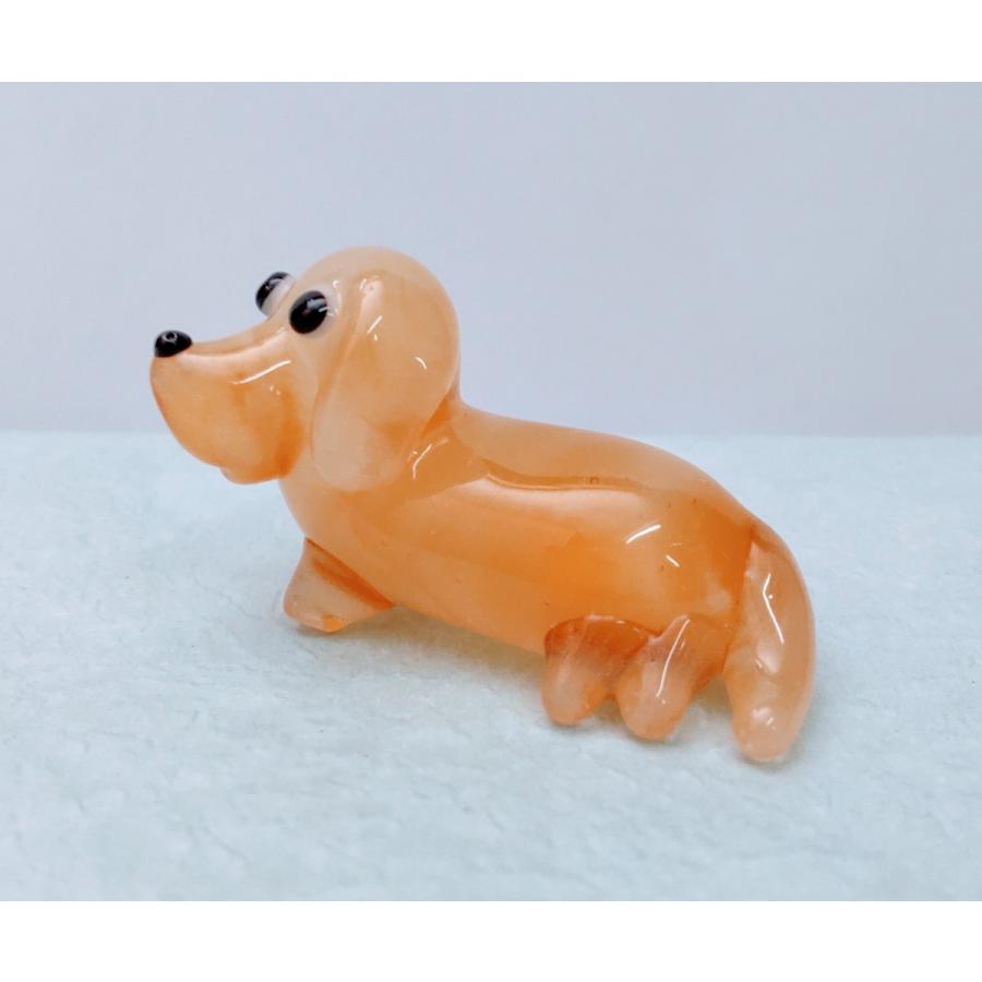 ガラス細工 ダックス（L) ミニチュア 置物 雑貨 犬 小物 動物 : きたの