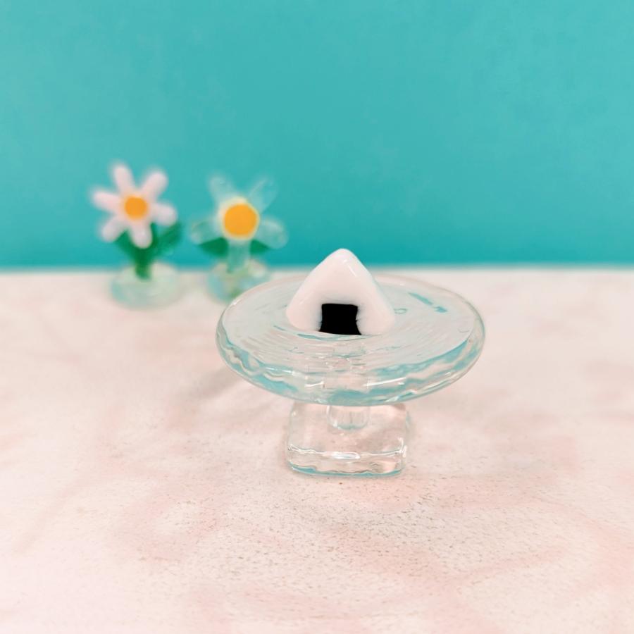 ガラス細工 おにぎり（ミニ） ミニチュア 雑貨 置物 小物 : きたの