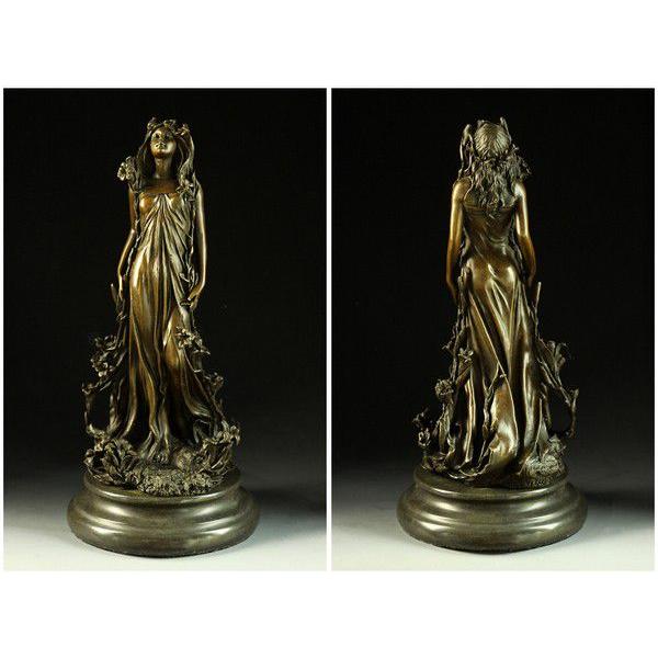 送料無料大人気ブロンズ像 花の女神像 Aldo Vitaleh 作 インテリア家具