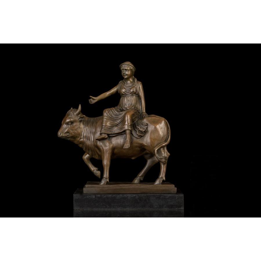 ブロンズ像 馬に乗った少年 インテリア家具 置物 彫刻 銅像 彫像 美術