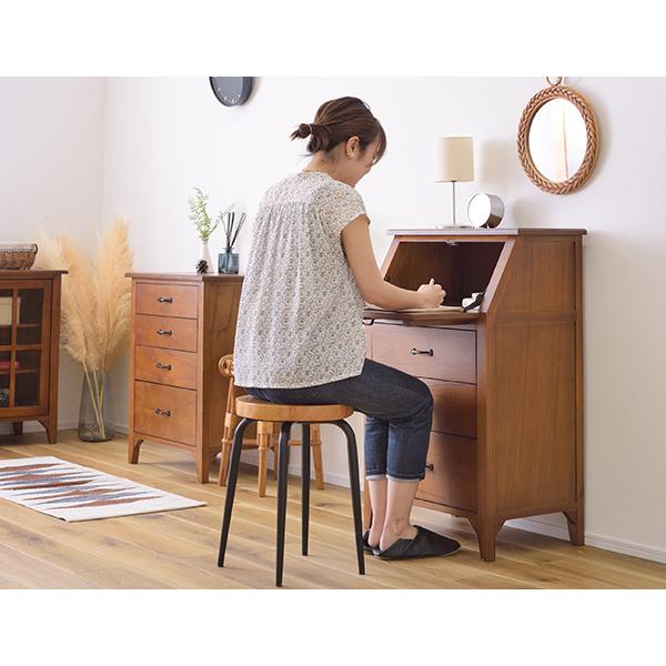 完成品 高級天然木使用 ミニ ライティングチェスト ライティング