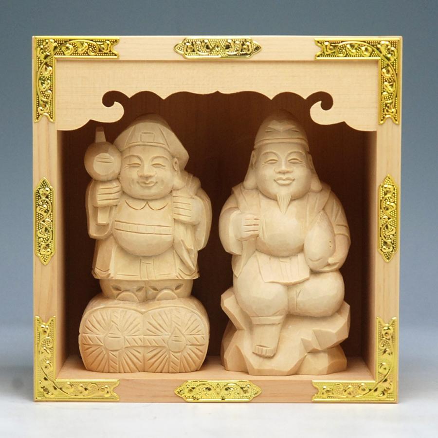 恵比寿・大黒木彫り4寸、一升マス宮セット : ハセガワ仏壇 - 通販