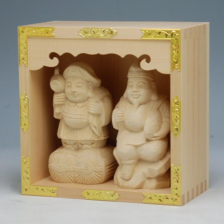 恵比寿・大黒木彫り4寸、一升マス宮セット : ハセガワ仏壇 - 通販