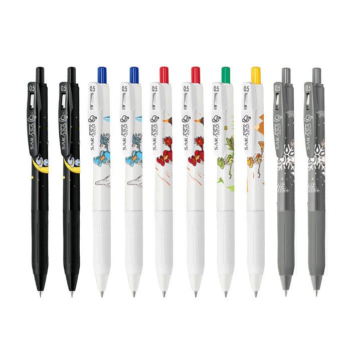 サラサ ゼブラ サラサクリップ 魔女柄 0.5 6色10本組 ノック式 限定