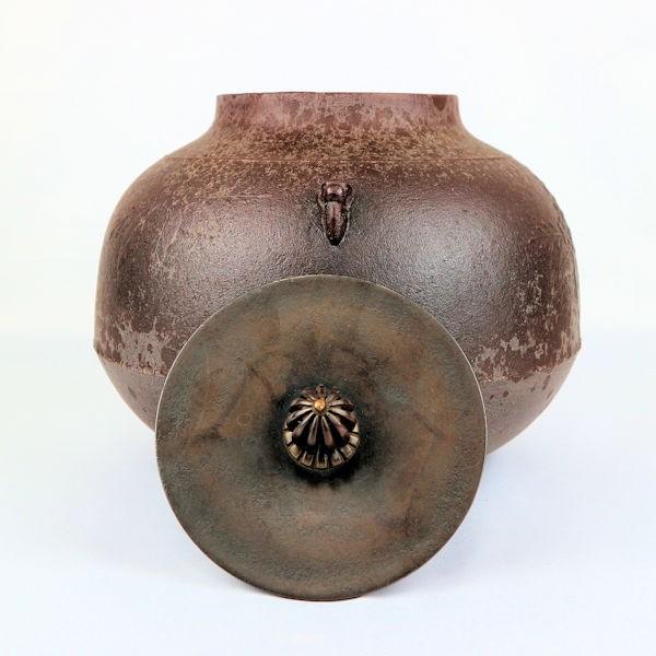 茶道具 茶釜 真形釜 「真形桐地紋釜」 釜師 人間国宝 高橋敬典造 釜