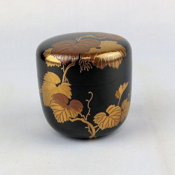 茶道具 棗 「蔦蒔絵 大棗」 川端近左作 裏千家十五代家元鵬雲斎書付 二