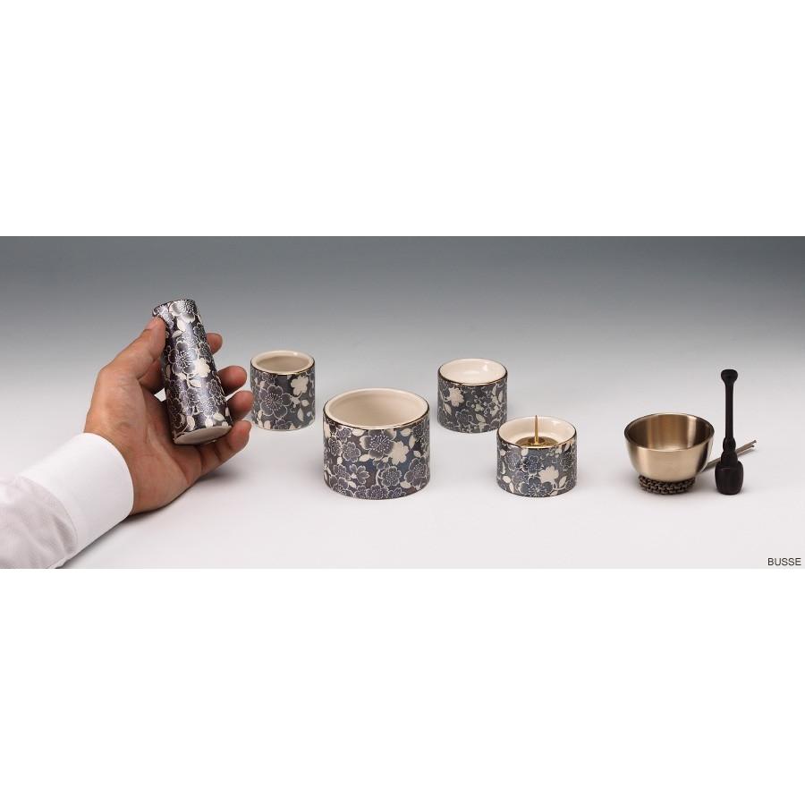 仏具 セット ゆい花 6点 おりん付 (仏具セット ミニ モダン 手元供養