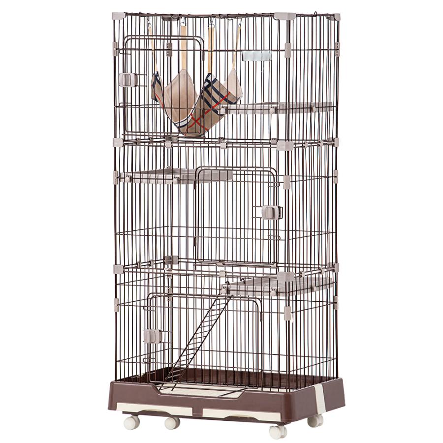 BTM 猫 ケージ キャットケージ ペットケージ キャスター付 猫ゲージ