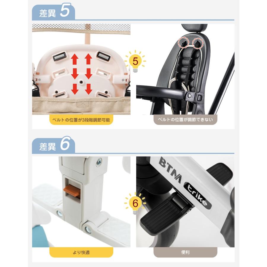BTM 子供用三輪車 折りたたみ 7in1 手押し棒付き 三輪車 キッズバイク