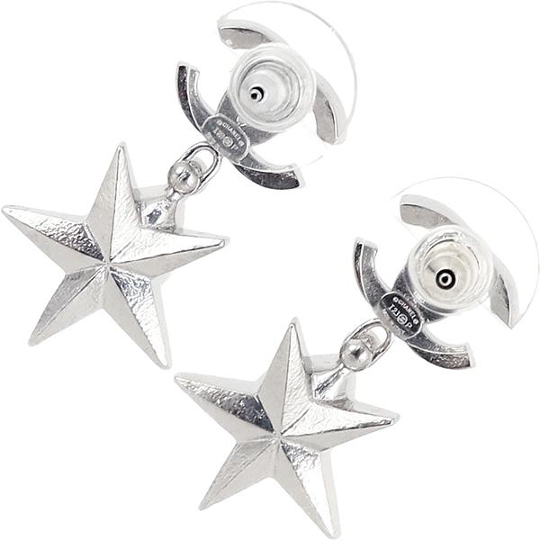 CHANEL（シャネル） ピアス ココマーク スター シルバー グリーン 4441