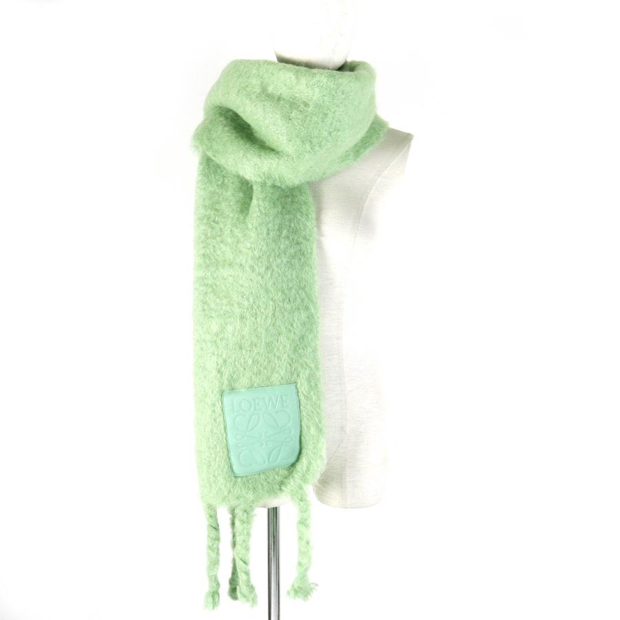 LOEWE（ロエベ） 極美品△LOEWE モヘア ウール アナグラムレザー