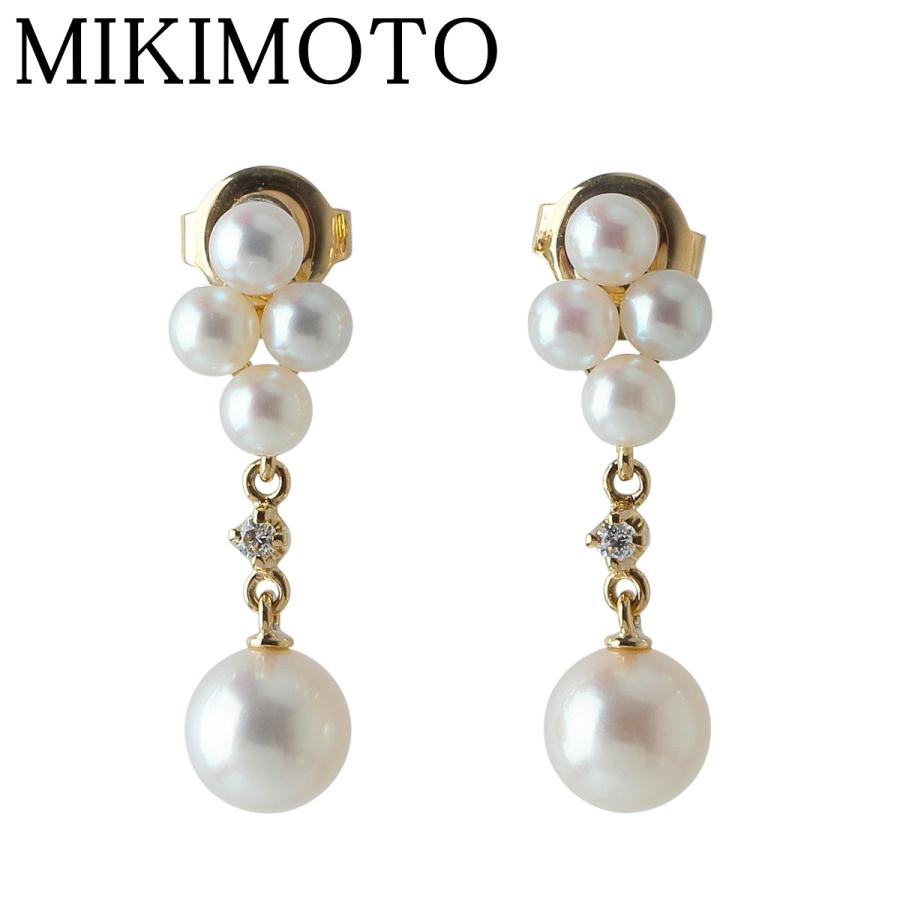 MIKIMOTO（ミキモト） ベビーパール ダイヤ ピアス 現行モデル PE