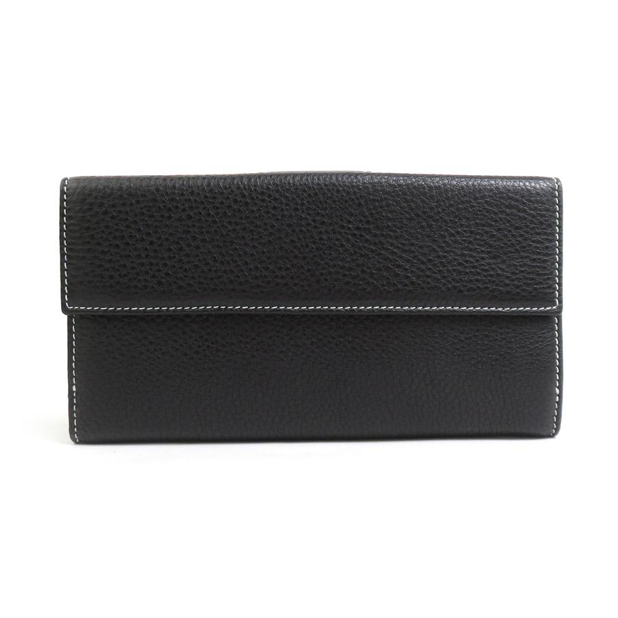 TIFFANY&Co.（ティファニー） 二つ折り長財布 レザー ブラック