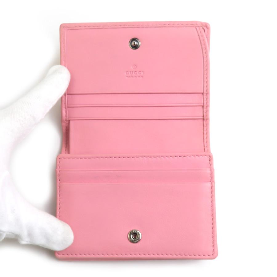 GUCCI（グッチ） 二つ折り財布 パイソン ピンク : ブランドバリュー