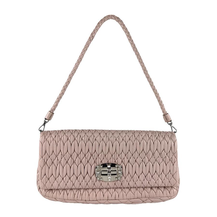 miu miu（ミュウミュウ） ハンドバッグ マテラッセ ナッパクリスタル