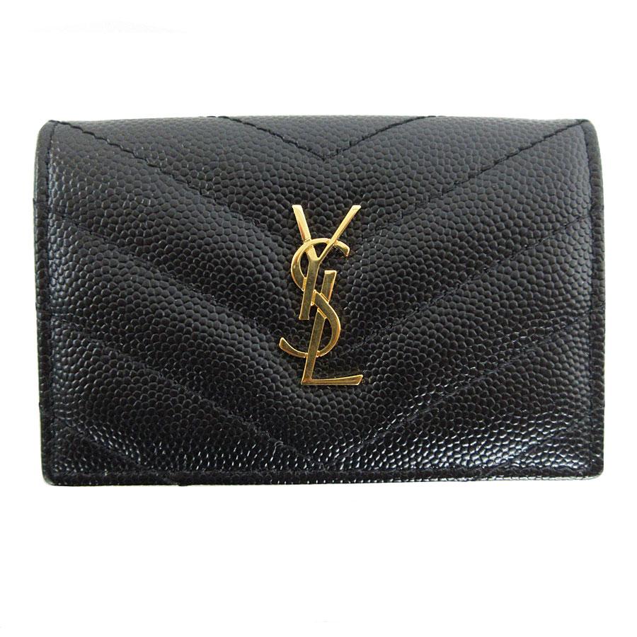 サンローラン SAINT LAURENT 三つ折り財布 コンパクトウォレット