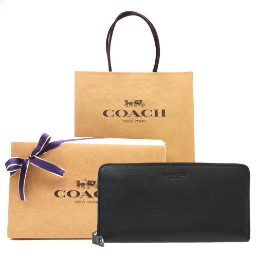 COACH（コーチ） 財布 新作 メンズ ファスナー長財布 カーフ レザー F