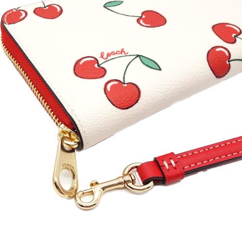 COACH（コーチ） 財布 サイフ 新作 新品 チェリープリント ファスナー