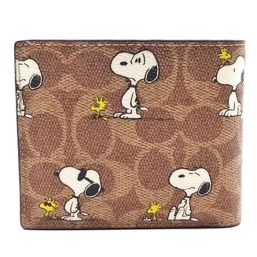 COACH（コーチ） 財布 スヌーピー コラボ 新作 新品 PEANUTS 二つ折り