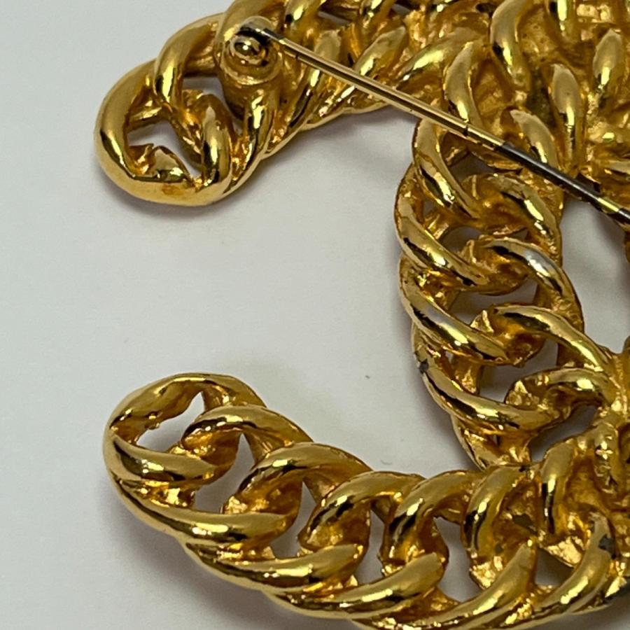 CHANEL（シャネル） ブローチ 大ぶりココマーク チェーン ゴールド