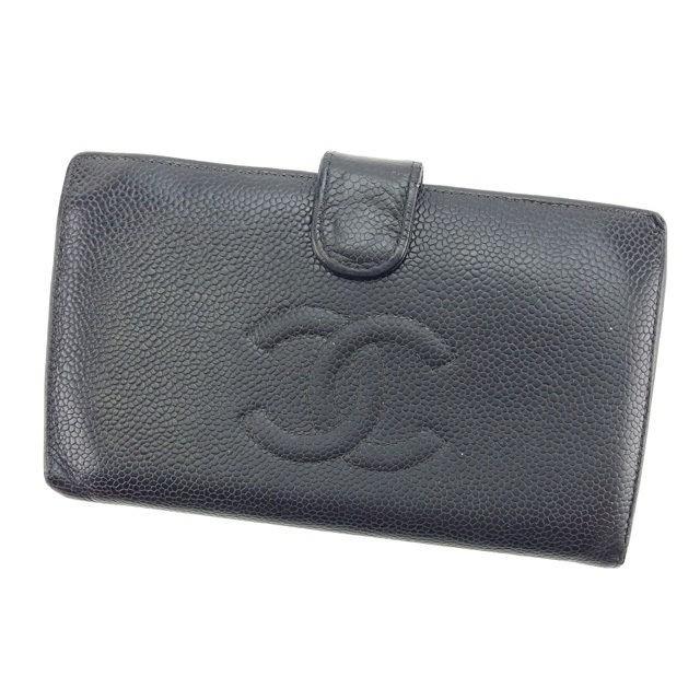 CHANEL（シャネル） がま口財布 長財布 レディース キャビアスキン