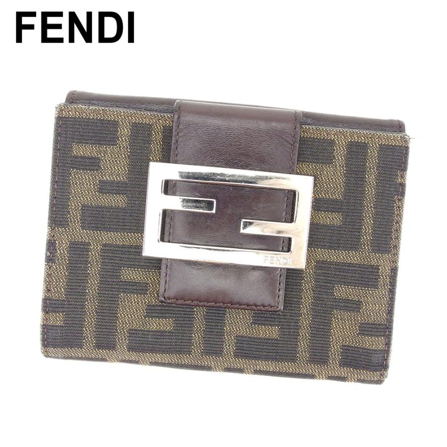 FENDI（フェンディ） Wホック 財布 二つ折り レディース ズッカ
