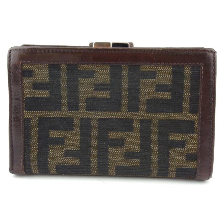 美品✨ FENDI フェンディ 折り財布 がま口 ズッカ柄 ブラウン 【公式通販】