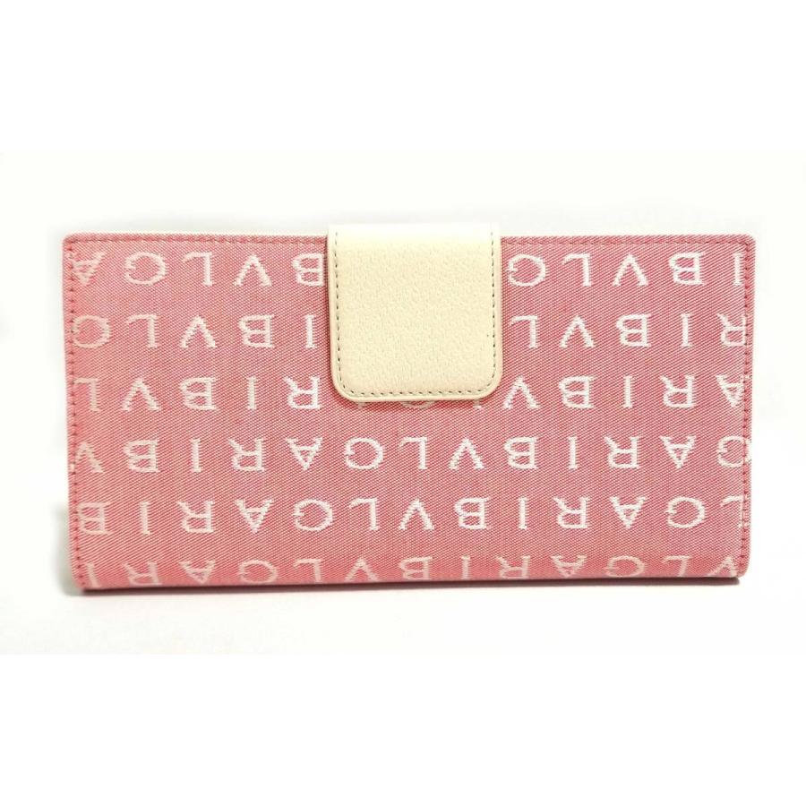 BVLGARI（ブルガリ） 未使用 長財布 ロゴマニア ピンク ホワイト