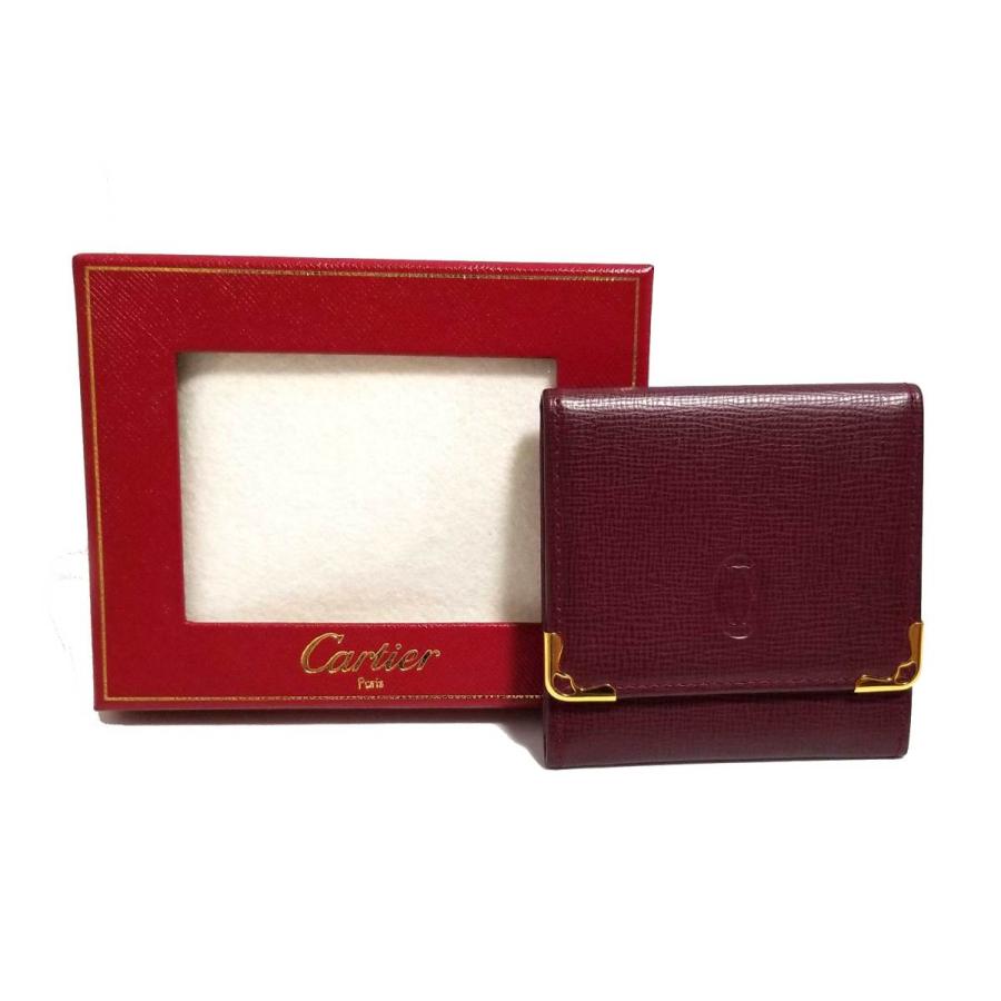 Cartier 赤 レザー 円筒型ケース Cartier 赤 レザー 円筒型ケース