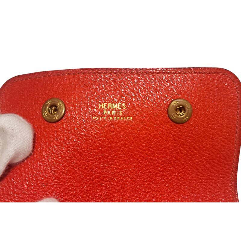 HERMÈS ミニフォトケース トランプ レッド 高さ64mm HERMES（エルメス