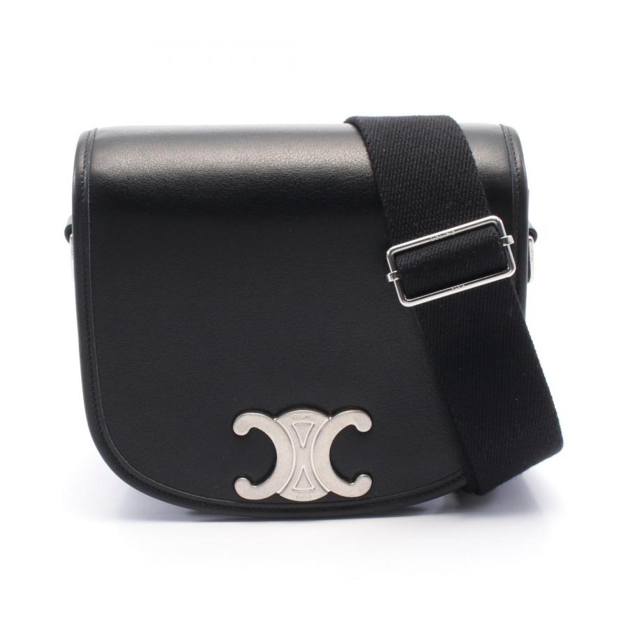 CELINE（セリーヌ） トリオンフ ブランドオフ レザー ショルダーバッグ