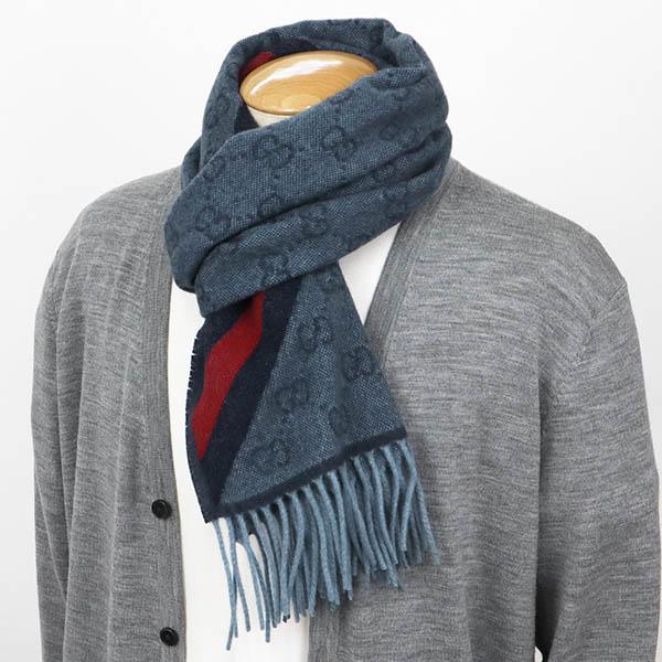 GUCCI（グッチ） ストール メンズ レディース ウール100% GG柄