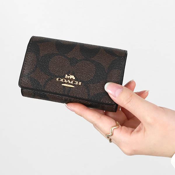 COACH（コーチ） キーケース レディース シグネチャー ブラウン