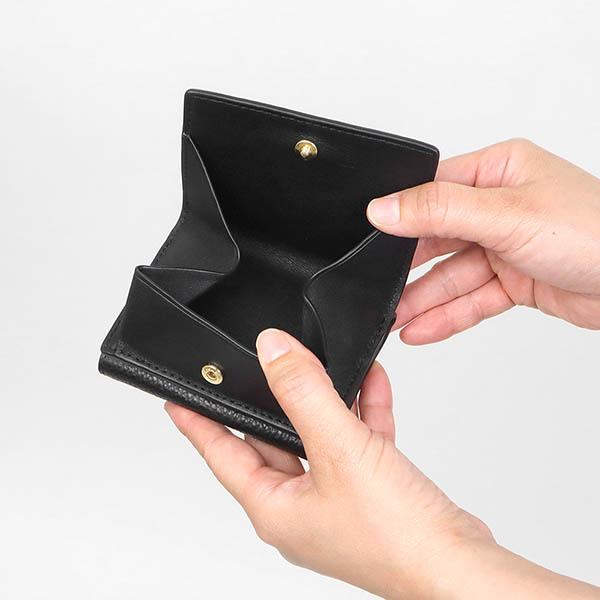 COACH（コーチ） 三つ折り財布 シンプル レザー ミニ財布 ネイビー